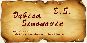 Dabiša Simonović vizit kartica